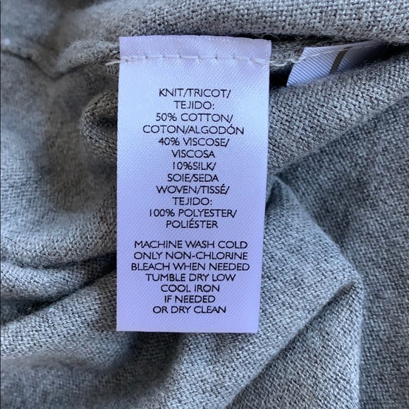 Grey mixed material lightweight sweater - Picture 4 of 5